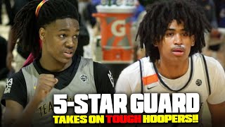 5STAR GUARD Dylan Harper Faces TOUGH Team Thad Squad  Nike EYBL Highlights [upl. by Gracye64]