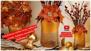 Adornos navideños hermosos todo con material reciclado Christmas decorations with recycling [upl. by Edelman]