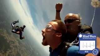 Skydiving with the MindWare Mobile Impedance Cardiograph [upl. by Dnomaj301]