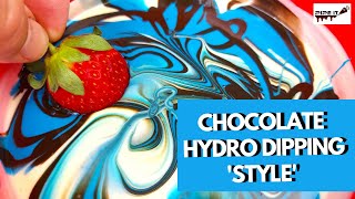 How to Marble Chocolate Covered Strawberries  Hydro Dipping Technique [upl. by Enra]