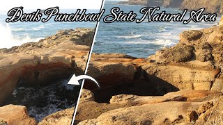 Devils Punchbowl State Natural Area Soothing and relaxing Video oregon [upl. by Qerat493]