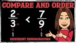 Compare and Order Different Denominators  Fractions  Maths with Mrs B [upl. by Harvison]