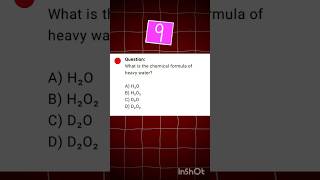 Chemical Formula Of Heavy Water 🧐study education shorts viralvideo science [upl. by Enehpets]