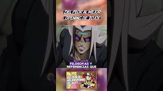 DEL PEOR AL MEJOR OPENING DE JOJOS PARTE 12  Jojos Bizarre Adventure jojo anime shorts [upl. by Erehs]