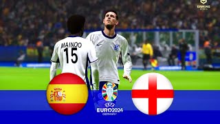 España vs Inglaterra Resumen  EUROCOPA 2024  eFootball PES 2021 [upl. by Geffner]