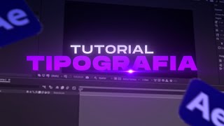 TUTORIAL DE TIPOGRAFIA NO AFTER EFFECTS 4 [upl. by Kaia]