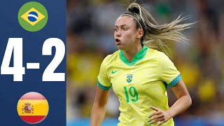 Brasil x Espanha  42  Melhores Momentos  Paris 2024  brasil x espanha feminino resumo [upl. by Edric618]