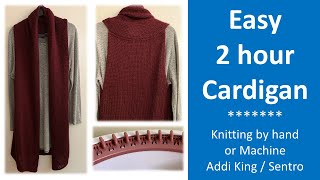 Easy 2 hour summer Cardigan  Sentro or Addi knitting machine [upl. by Aynotak302]