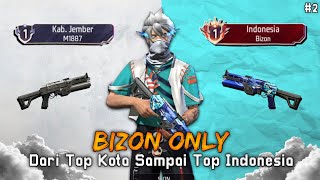 Namatin Weapon Glory Free Fire Push Dari Top Kota Sampai Top Indonesia Bizon  BR Ranked [upl. by Rettke]