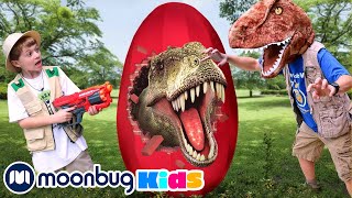 GIANT EGG SURPRISE  BEST OF TRexRanch  Explore With Me  Moonbug Kids [upl. by Odrarebe]