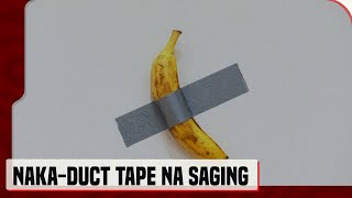 Ducttaped banana sold for more than 6 million at Sothebys fall art sales [upl. by Petua]