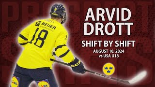 Arvid Drott vs USA U18  Aug 10 2024  Hlinka Gretzky Cup [upl. by Luhe901]