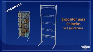 Expositor para chinelos 5x3 gancheiras FIDELFERRO [upl. by Cousins]