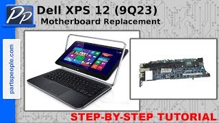 Dell XPS 12 9Q23 Motherboard Video Tutorial Teardown [upl. by Acireed]