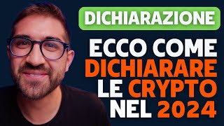 DICHIARAZIONE CRYPTO 2024 ecco le 4 PIATTAFORME che DEVI CONOSCERE [upl. by Glanville]