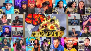 Ace vs Akainu Sakazuki Reaction Mashup  Ace Protects Luffy from Akainu  One Piece Episode 482 [upl. by Rube320]