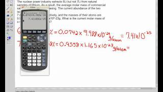 Request  Calculate Molar Mass from Isotopic Abundance  wwwwhitwellhighcom [upl. by Calypso]