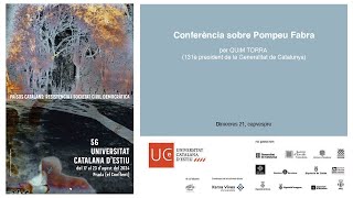 56a UCE Conferència sobre Pompeu Fabra [upl. by Kathleen]