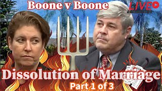 Boone v Boone Dissoution of Marriage Part 1 of 3 [upl. by Lanette]