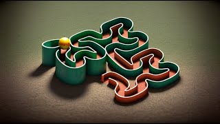 Hilbert curve marble run in Blender [upl. by Sheeb302]