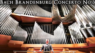 BACH  BRANDENBURG CONCERTO NO3 ALLEGRO  ORGAN ARR JONATHAN SCOTT [upl. by Yenittirb]