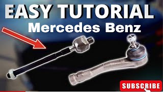 how to change Mercedes Benz steering rack endsmercedes tie rod replacement [upl. by Elbon]