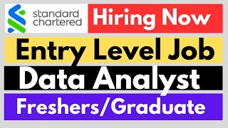 Standard Chartered Hiring For Data analyst  Freshers Jobs  Graduate  Remote Job  WFO jobs 2024 [upl. by Aivatnahs869]