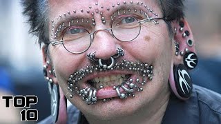 Top 10 Insane Body Piercings  Part 2 [upl. by Iliam]