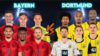 Bayern Munich vs Dortmund Full Squad Comparison [upl. by Bushweller]