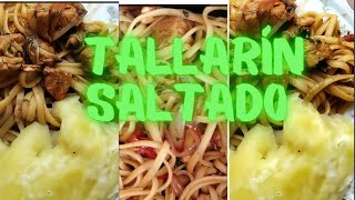 Tallarín Saltado con pollo recetas tallarinsaltado cocina coccinacasera [upl. by Bernstein]