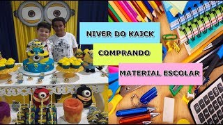 ANIVERSÁRIO DO KAICK CASTRICINI COMPRANDO MATERIAL ESCOLAR DO MEU FILHO  Monique Cuman [upl. by Harwin]