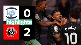 Preston North End 02 Sheffield United  EFL Championship highlights [upl. by Euqirrne166]