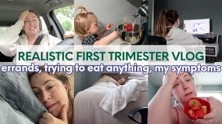 FIRST TRIMESTER VLOG Day in My Life at 9 Weeks Pregnant with a Toddler My Current Symptoms [upl. by Huei]