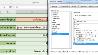 Les formats de date dans Excel [upl. by Barbarese]