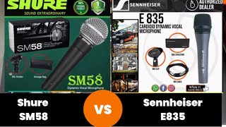 Shure sm58 VS Sennheiser e835 which one is better [upl. by Leund]