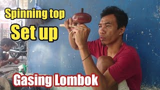 how to set up spinning top  gasing Lombok [upl. by Olson]