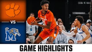 Clemson vs Memphis Game Highlights  202324 ACC Mens Basketball [upl. by Bilat]