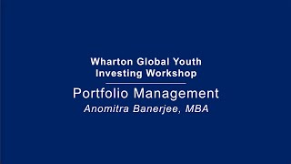 Investing Workshop 7 Portfolio Management [upl. by Refinaj]