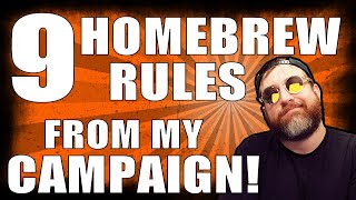 9 DampD 5e Homebrew Rules From My Newest Campaign  Nerd Immersion [upl. by Silera902]