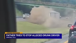 Father tries to stop alleged drunk driver on TN interstate [upl. by Adriel]