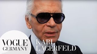 Exklusives Interview mit Karl Lagerfeld bei seiner CHANEL Fashion Show [upl. by Aan]