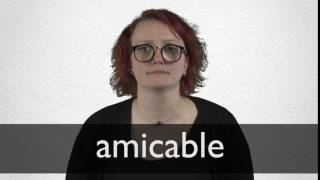 How to pronounce AMICABLE in British English [upl. by Ateval]