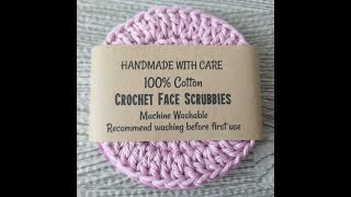 Crocheted Face Scrubbies 100 Cotton Pinks Pack of 3 Reusable Facial Scrubbies [upl. by Salchunas]