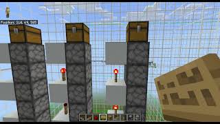 Minecraft Bedrock Redstone  Silent Item Dropper Elevator 2 time hopper speed [upl. by Fini]