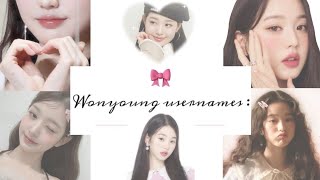 Wonyoungism usernames🌷★°🍓♡•͟͟͞͞💌 aesthetic usernames wonyoung wonnie [upl. by Ylnevaeh]