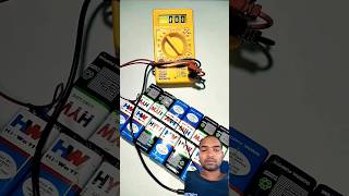 How to make 100 volt battery 🔋9 volt battery bigbattery shorts externalbattery lowbattery [upl. by Yeslehc]