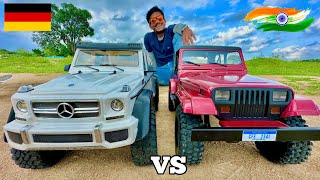 RC Mahindra Thar Vs Mercedes G Wagon Traxxas Unboxing amp Fight  Chatpat toy tv [upl. by Rehpinej362]