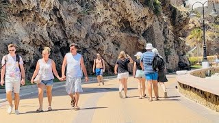 El Bajondillo Beach Torremolinos Málaga Spain Beach Walk Summer 2024 4K [upl. by Harmonie]