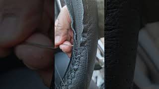 How to stitch steering wheel leather cover [upl. by Gorga]