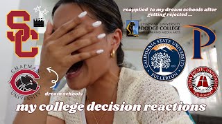 COLLEGE DECISION REACTIONS 2023 FT ONLY MY DREAM SCHOOLS USC Chapman Pepperdine [upl. by Rolyt]